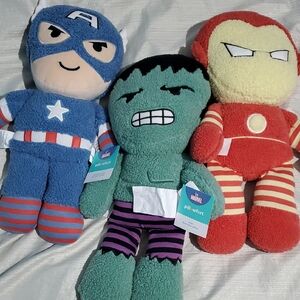 Marvel Avengers Capitan America Hulk Iron Man Plush Toys